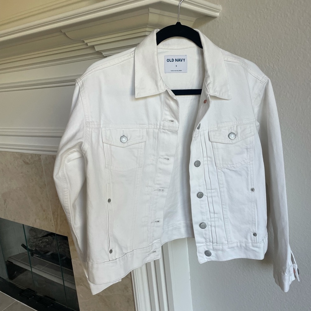 White jean jacket